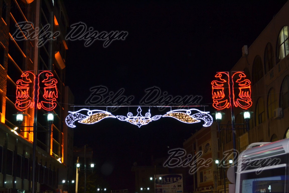 Diyarbakir cadde ışık süsleme dekoru