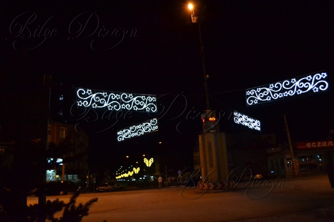 belediyesi cadde ışılandirmasi cadde motifi ledli şekiller