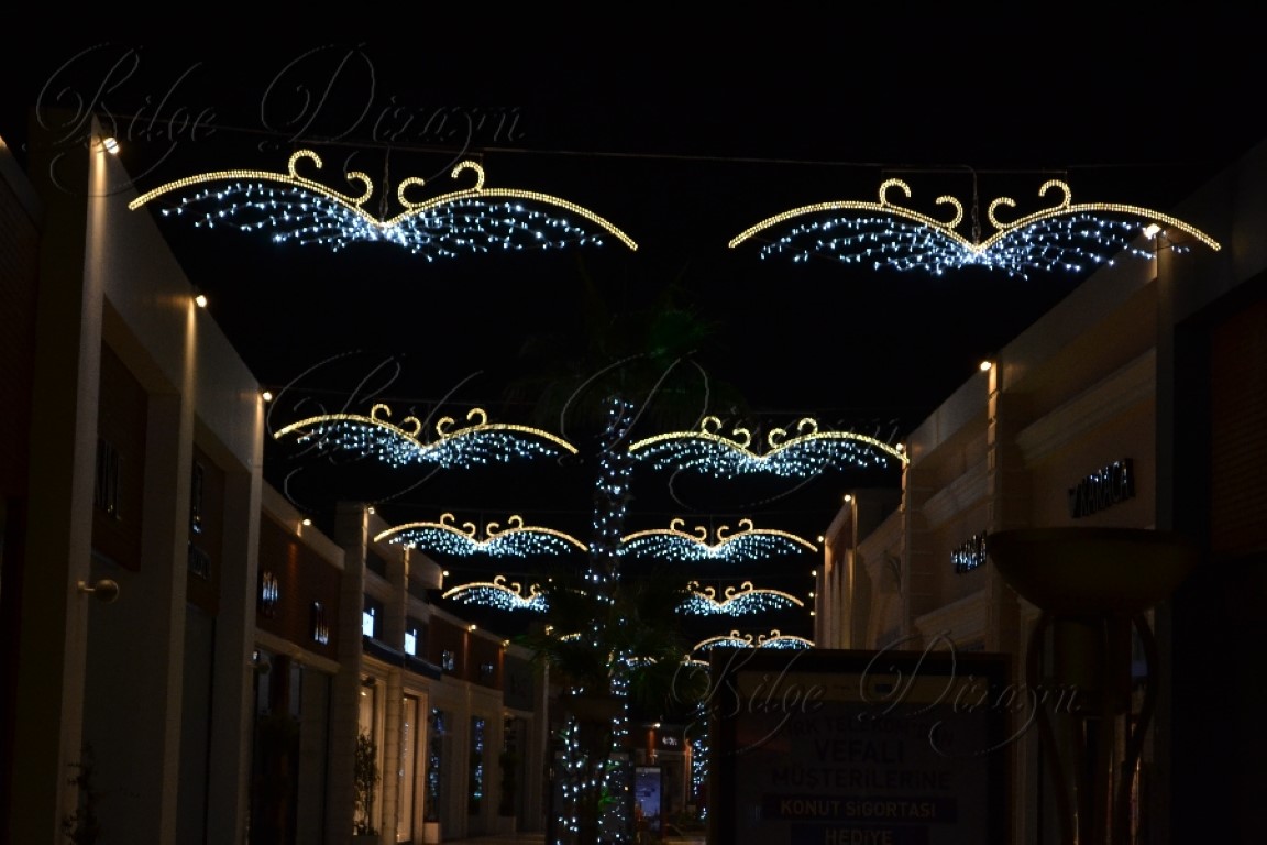 viaport led ışık dekoru yılbaşı süsleme yılbasi ışıkları